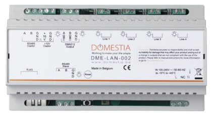 Domestia Bijkomende besturingseenheid  (te kableren via z'n Ethernet-poort met de router) DME-LAN-002