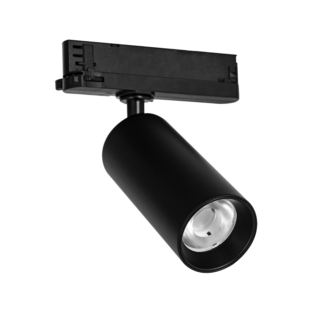 UNI-BRIGHT Drum zwart 3-fase track light - 3000K - 10-20 W DR3F102230B