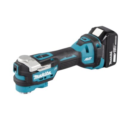 Makita Accu multitool LXT 18V + 2x BL1850 + DC18RC + Makpack + accessoires DTM52RTJX1