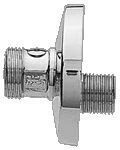 Frese kraankoppeling 3/4 x 1/2 - chroom - afsluitbaar - met rozet (stop inbegrepen) FG2231345