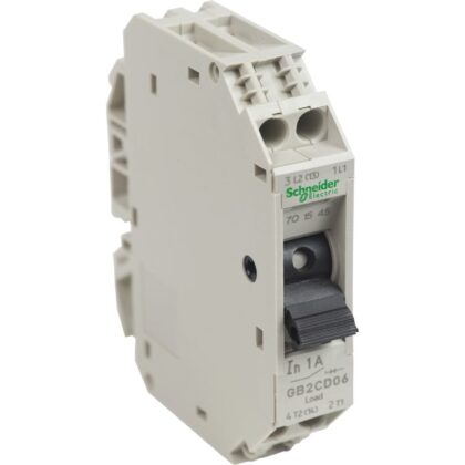 Schneider Automation Vermogenschakelaar voor stuurkring - GB2-CD - 1A - 1P+N - 1d GB2CD06