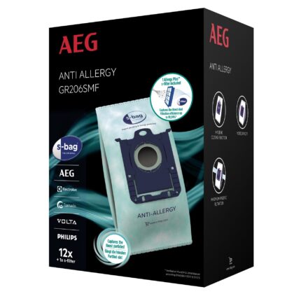 AEG Stofzak S-bag Allergy 4st incl.Allergy Plus s-filter GR206SMF