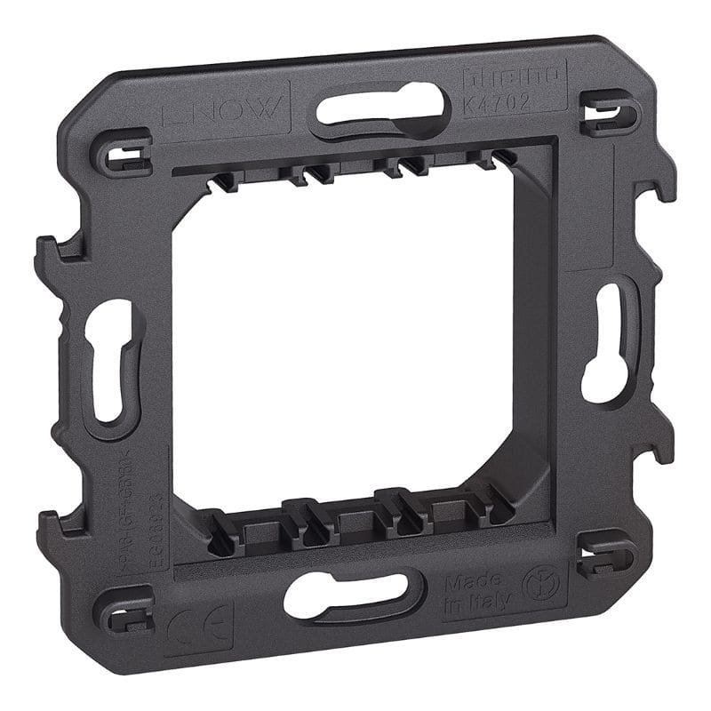 BTICINO Living Now houder met schroefbevestiging 2 modules met beschermkap K4702