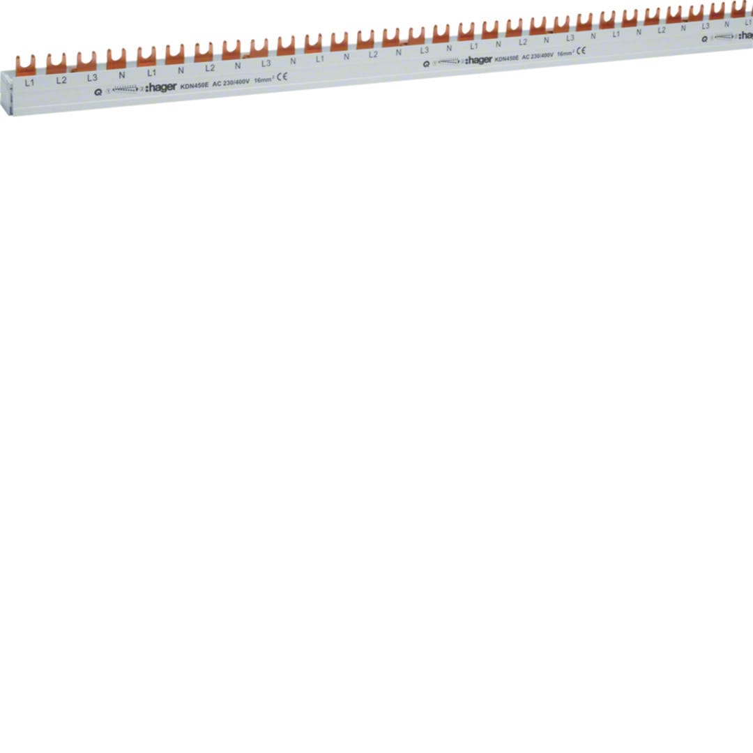 HAGER Overbruggingsbaar 3P+N 80A met vorken 16mm² 56M L1-L2-L3-N KDN450E