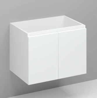 Kivu wastafelonderkast met 2 deuren greeploos 700 x 475 x 520 mm - wit KL1142