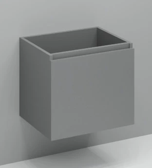 Kivu wastafelonderkast met 1 deur greeploos links 600 x 475 x 520 mm - donkergrijs KL1150