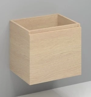 Kivu wastafelonderkast met 1 deur greeploos links 600 x 475 x 520 mm - smoked oak KL1160