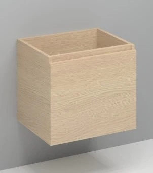 Kivu wastafelonderkast met 1 deur greeploos rechts 600 x 475 x 520 mm - smoked oak KL1161