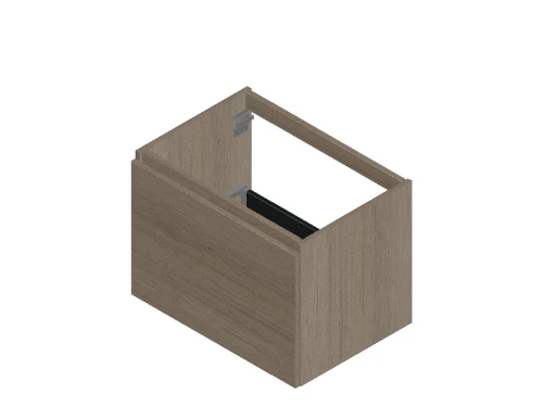 Kivu wastafelonderkast met 1 lade greeploos 700 x 475 x 520 mm - smoked oak KL1166