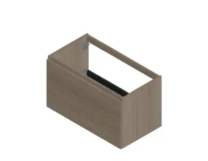 Kivu wastafelonderkast met 1 lade greeploos 900 x 475 x 520 mm - smoked oak KL1168
