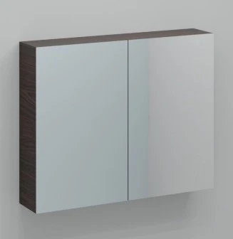 Kivu spiegelkast zonder verlichting met 2 deuren 2 portes 900 x 720 x 160 mm - lungo - exclusief combibox KL1464