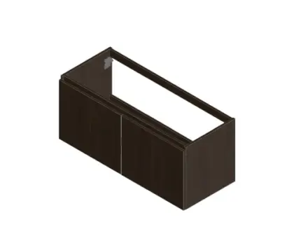 Kivu wastafelonderkast met 2 deuren greeploos 1200 x 475 x 520 mm - lungo KL2175