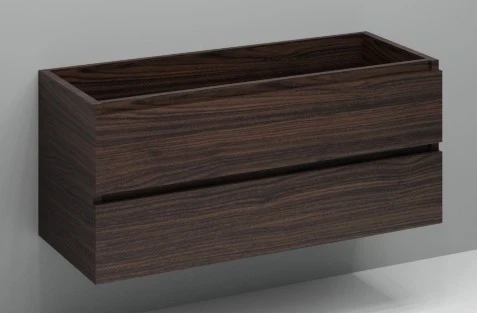 Kivu wastafelonderkast met 2 lades greeploos 1200 x 475 x 520 mm - lungo - dubbele uitsnijding KL2198