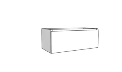 Klaire 39 - wastafelonderkast met 1 lade 1000 x 435 x 390 mm - wit KL2925