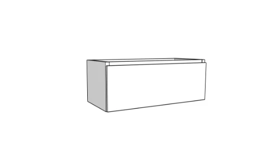 Klaire 39 - wastafelonderkast met 1 lade 1000 x 435 x 390 mm - wit KL2925