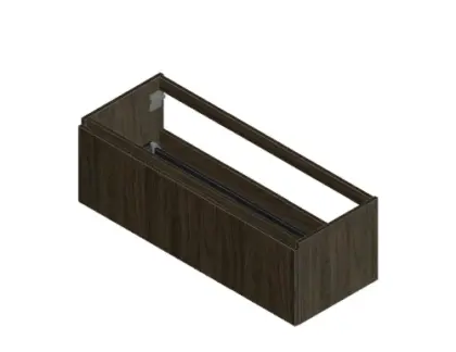 Klaire 39 - wastafelonderkast met 1 lade 1200 x 435 x 390 mm - walnut KL3161