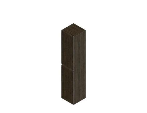 Klaire kolomkast met 2 deuren omkeerbaar 350 x 350 x 1690 - walnut KL3206
