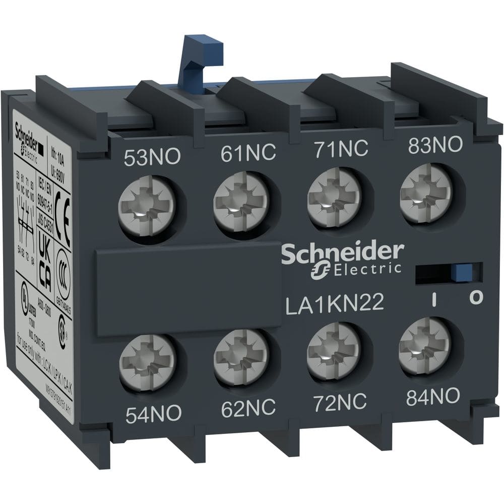 Schneider Automation Hulpcontactenblok TeSys - 0NO + 4NC - schroefklemmen LA1KN04