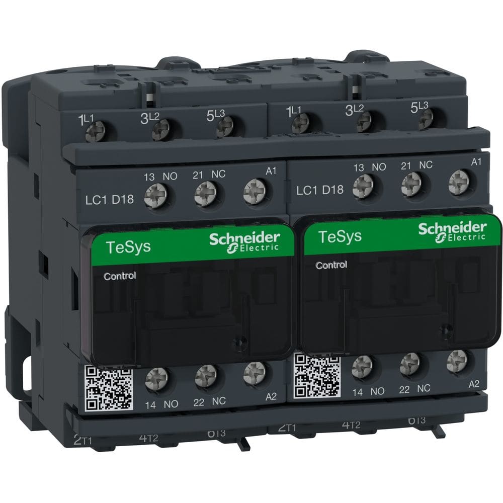 Schneider Automation Omkeercontactor 18A AC-3 - 3P 1NO 1NC - 48V AC 50...60Hz LC2D18E7