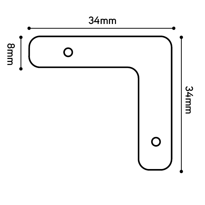 INTEGRATECH Koppelstuk 90° voor profiel SLF2525/3535 LC90SLF2535