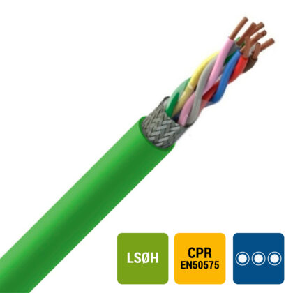 SPECIALE KABEL LIHCH Cca s1d2a1 LS0H groen afgeschermd DIN 47100 gepaard 2X2X1mm² LIHCH2P1-DIN-CCA B 1000
