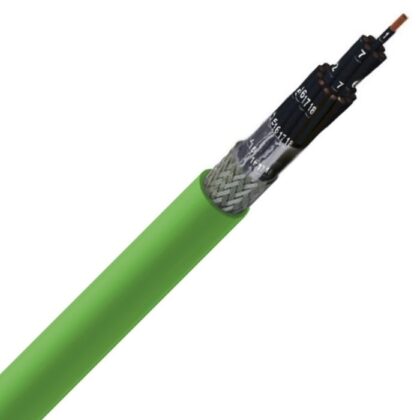 SPECIALE KABEL LIHCH Cca s1d2a1 LS0H groen afgeschermd zwart genummerd 2X0