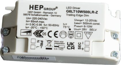 Teco Driver Phase Dim 500mA 10W: 1 x NAULA LMTC10W500-Z