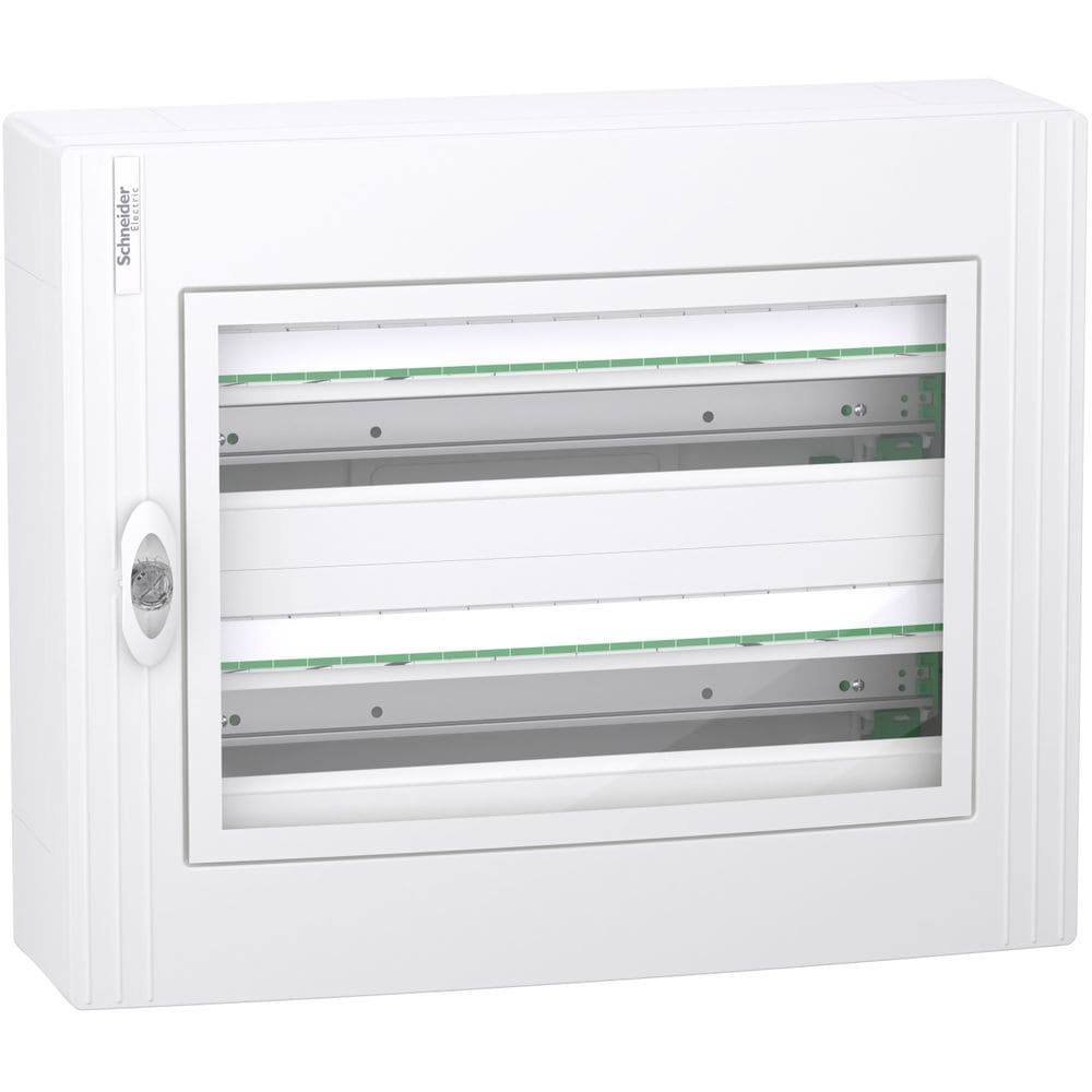 Schneider Residential PrismaSeT XS - opbouw - 2 rijen - 24M - transparante deur - wit LVSXM224