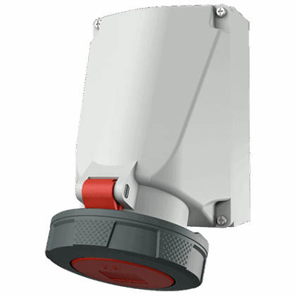 MENNEKES Wandcontactdoos SoftCONTACT 63A 4P 6H 400V rood IP67 M132A