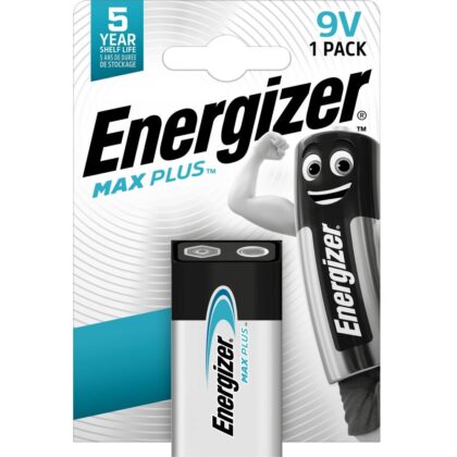Energizer Batterij alkaline Max Plus - 9V - 6LR61 - blister 1 stuk MAXP9VBL1