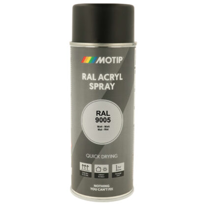 Motip MOTIP INDUSTRIAL RAL 9005 DIEP ZWART MAT 400 ML MOT07238