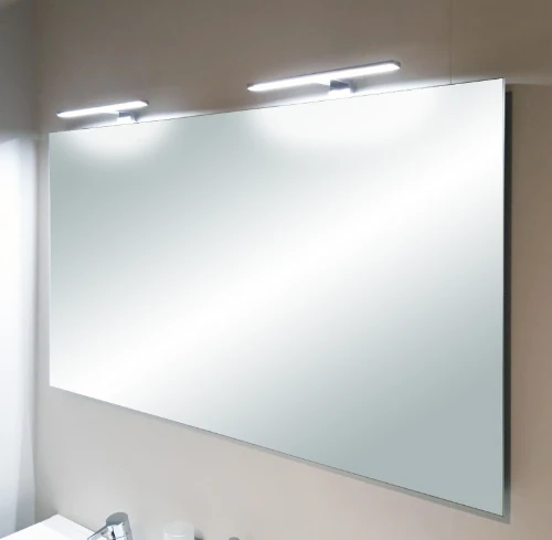 Universal spiegelpaneel 1200 x 600 mm - aluminium kader - zonder verlichting met schakelaar M.P53.A.600X1200.7