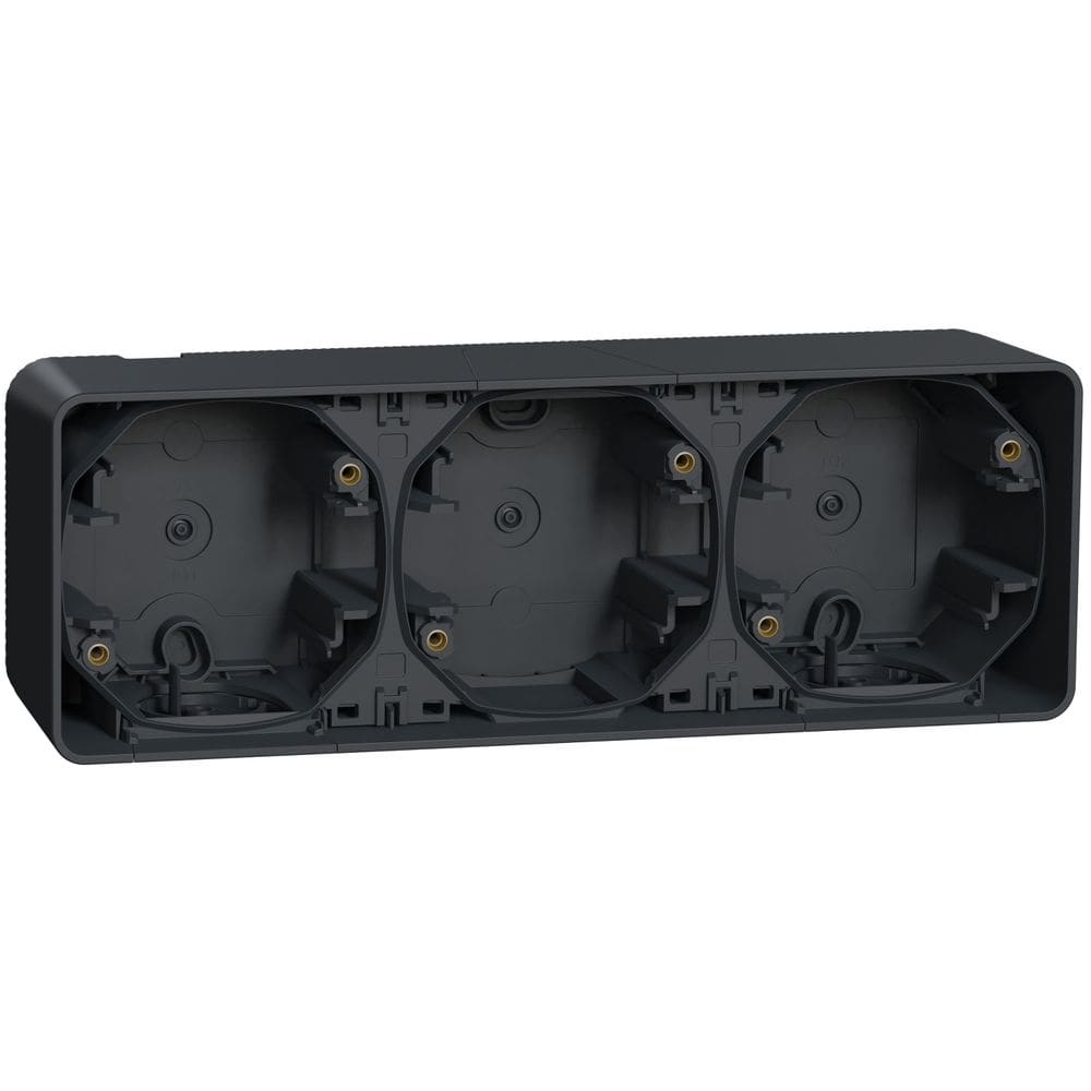 Schneider Residential Mureva Styl - Opbouwdoos 3-voudig horizontaal IP55 - grijs MUR37713