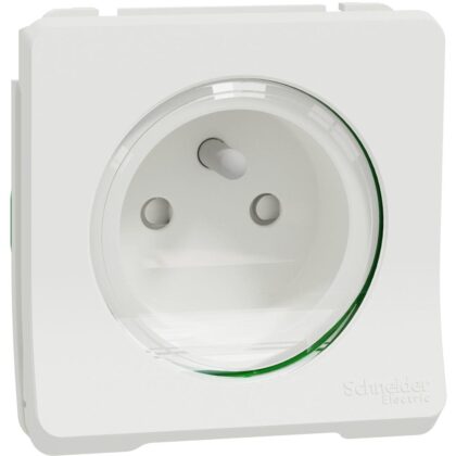 Schneider Residential Mureva Styl - Wandcontactdoos - inzetstuk - klapdeksel IP55 - wit MUR39133