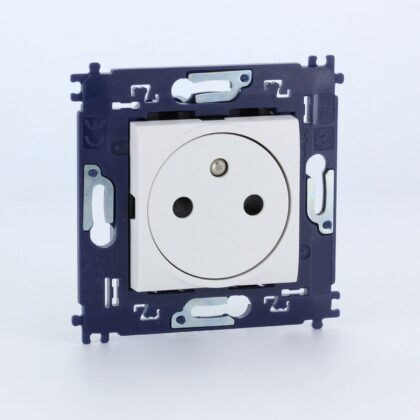 BTICINO LL compleet vlakke contactdoos 10/16A 250V -met schroeven-wit N4142AFV