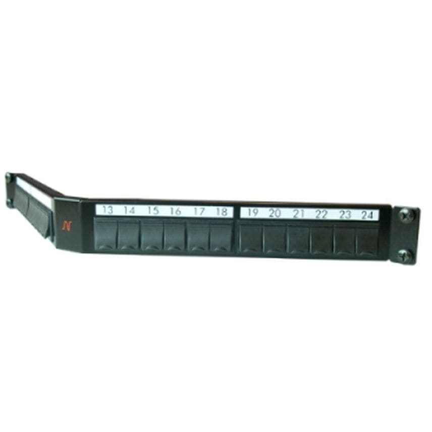 Aginode Belgium LANmark Angled Patch Panel 24 Snap-In Black N521.671