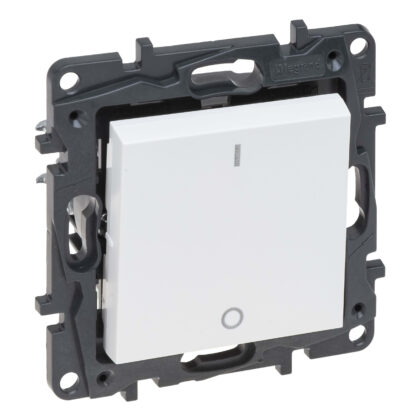 LEGRAND Niloé tweepolige schakelaar 10AX-met spanklauwen - wit NNP2113WH