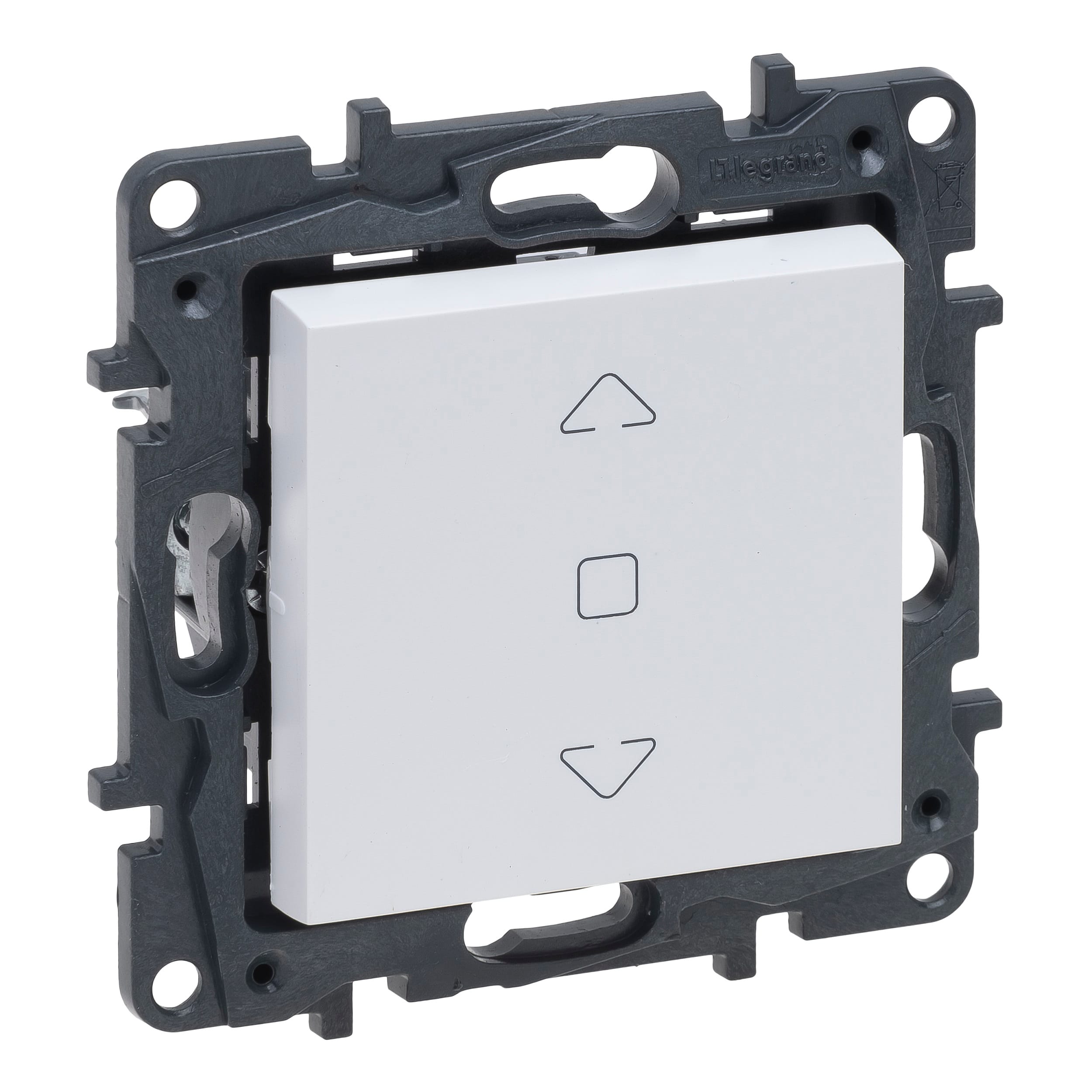 LEGRAND Niloé rolluikschakelaar 6A-met spanklauwen - wit NNP2610WH