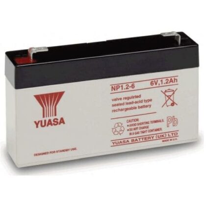 Yuasa NP batterij 6v 1.2ah NP1.2-6