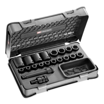 FACOM SET MET IMPACT-DOPPEN 1/2'' VAN 8 TOT 27mm NS.500B