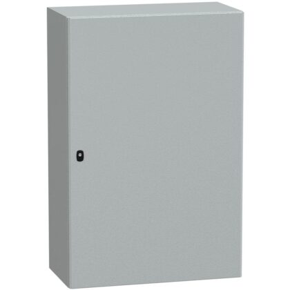 SAREL Spacial S3D volle deur met montageplaat. H1200xB800xD400 IP66 IK10 RAL7035. NSYS3D12840P