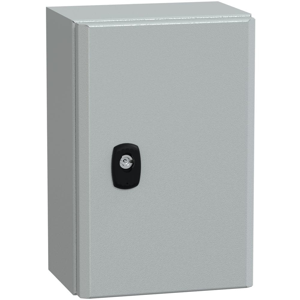 SAREL Spacial S3D volle deur met montageplaat. H300xB200xD150 IP66 IK10 RAL7035. NSYS3D3215P
