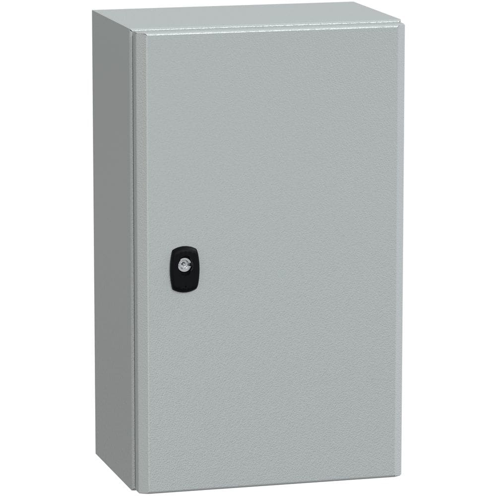 SAREL Spacial S3D volle deur met montageplaat. H500xB300xD200 IP66 IK10 RAL7035. NSYS3D5320P