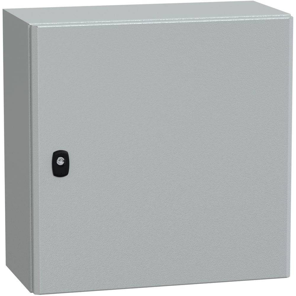 SAREL Spacial S3D volle deur met montageplaat. H500xB500xD250 IP66 IK10 RAL7035. NSYS3D5525P