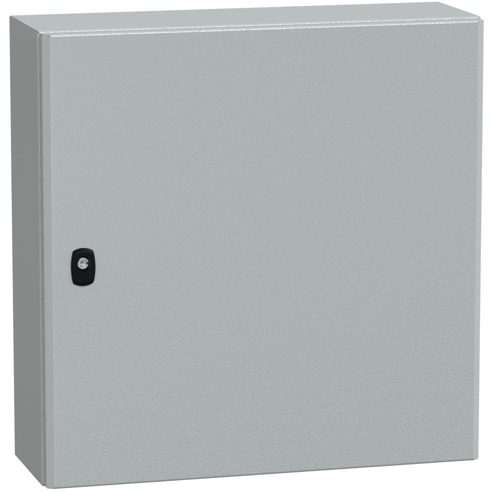 SAREL Spacial S3D volle deur met montageplaat. H600xB600xD200 IP66 IK10 RAL7035. NSYS3D6620P