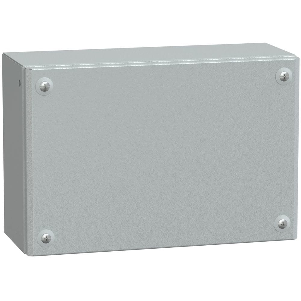 SAREL Metalen industriële doos volle deur H200 x B300 x D120 IP66 IK10 RAL 7035 NSYSBM203012