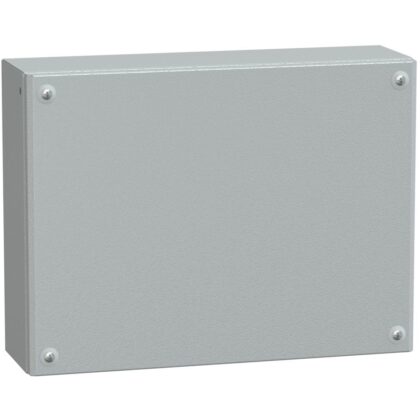 SAREL Metalen industriële doos volle deur H300 x B400 x D120 IP66 IK10 RAL 7035 NSYSBM304012