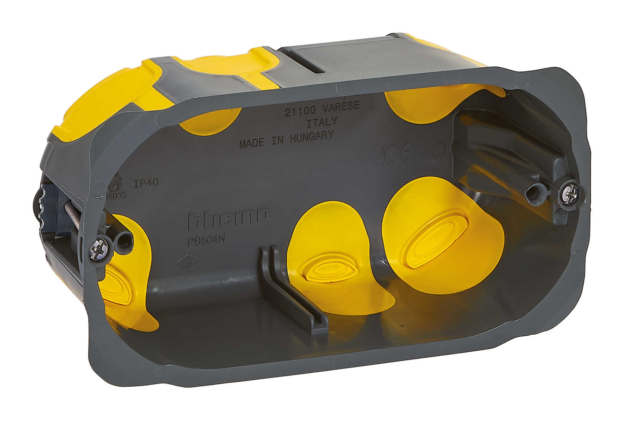 BTICINO Inbouwdoos voor holle wand luchtdicht 4 mod + 4 ingangen PB504NN