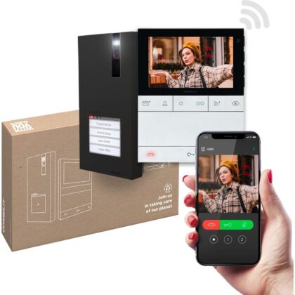 Comelit ENKELVOUDIGE KIT MET QUADRA ZWART EN PEOPLE-HF WIFI