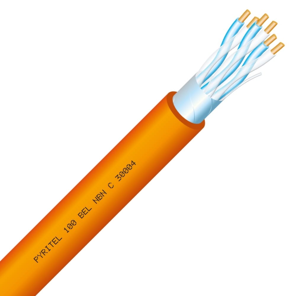 Veiligheidskabel PYRITEL 100 BEL NBN C 30-004 F2 SA SD LS0H FR2 Rf 1h30 170V oranje 3X2X0